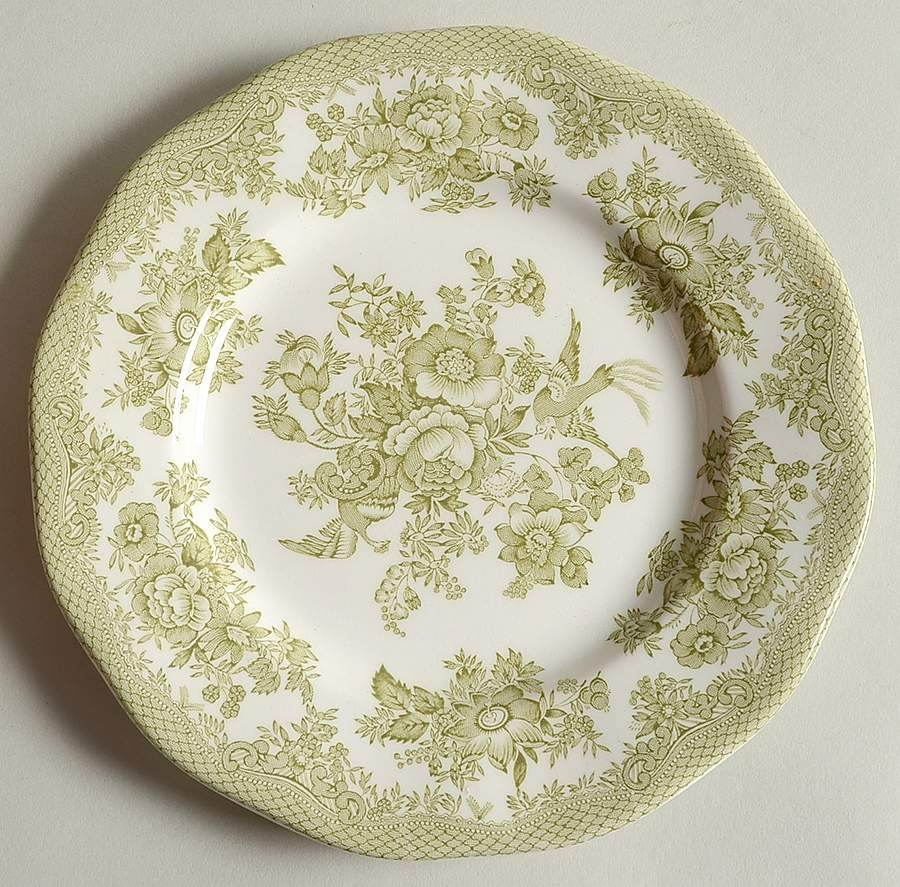 Asiatic Pheasants Green Bread & Butter Plate by Premiere-1