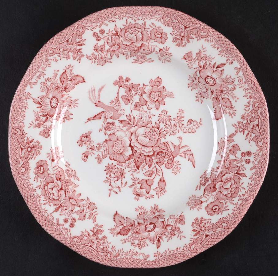 Asiatic Pheasants Red Bread & Butter Plate by Premiere-1