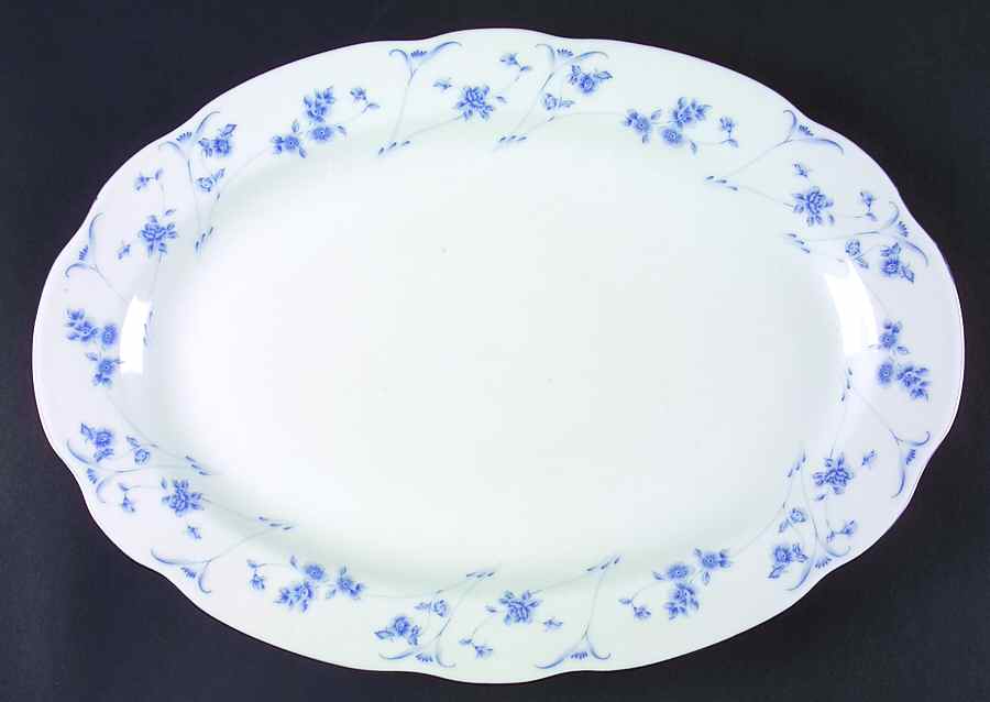Blue Dawn 14" Oval Serving Platter by Premiere-1