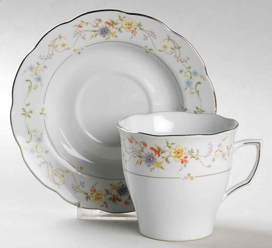Candlelight Flat Cup & Saucer Set by Premiere-1