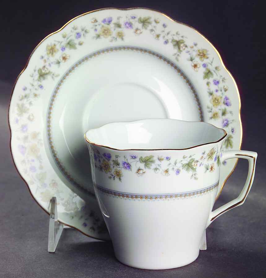 Garland Flat Cup & Saucer Set by Premiere-1