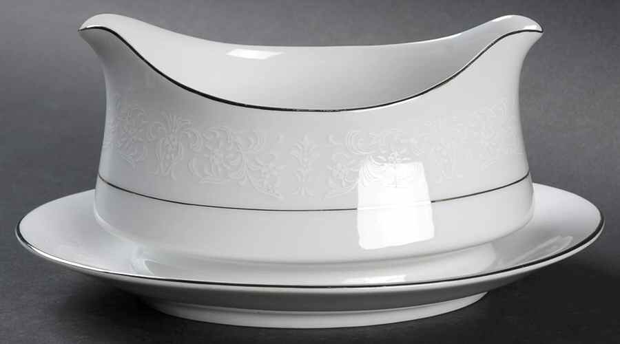 Lamar Gravy Boat with Attached Underplate by Premiere-1