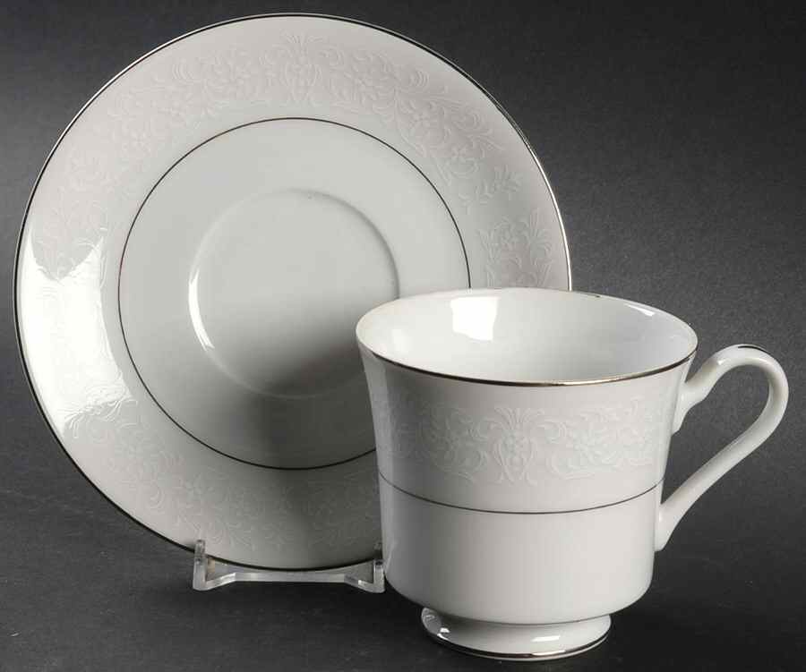 Lamar Footed Cup & Saucer Set by Premiere-1