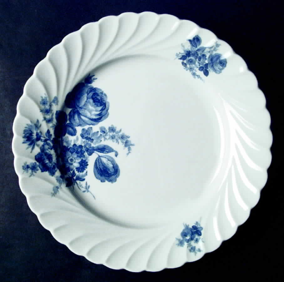 Blue Rose Luncheon Plate by Porsgrund-1