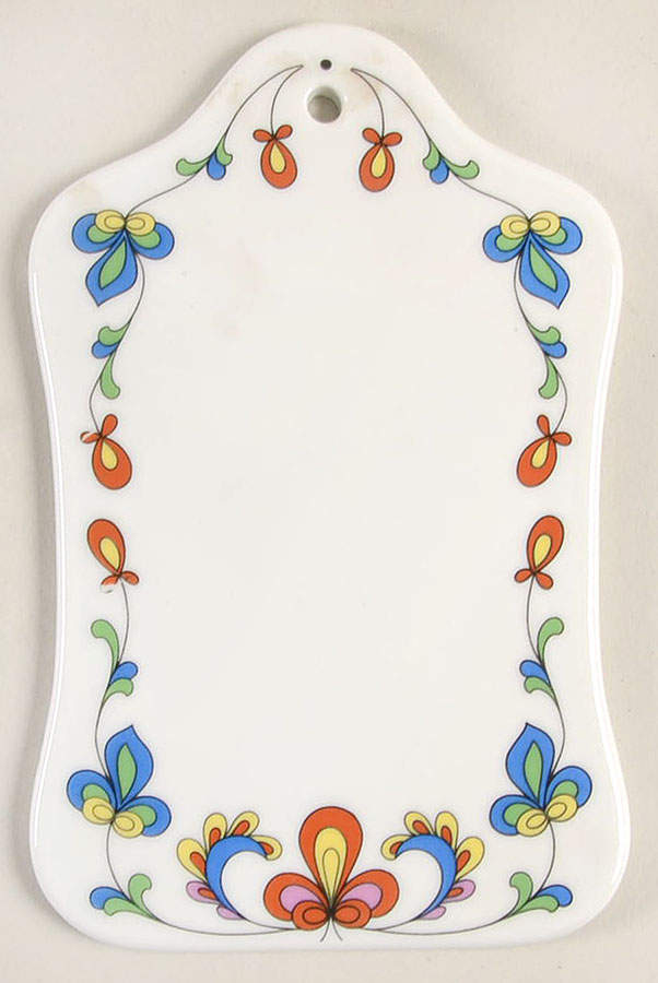 Farmer's Rose (Rim, Gold Trim) Trivet by Porsgrund-1