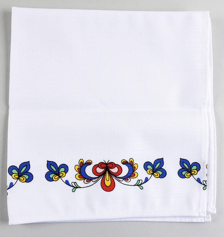Farmer's Rose (Rim, Gold Trim) Cloth Napkin by Porsgrund-1