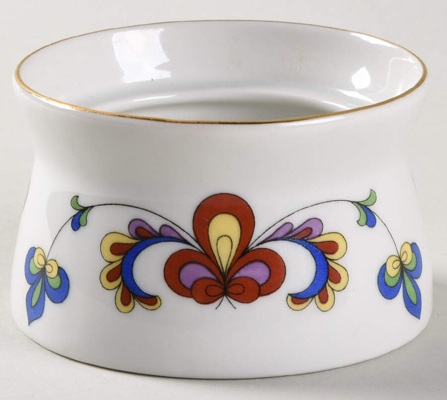 Farmer's Rose (Coupe, Gold Trim) Sugar Bowl No Lid by Porsgrund-1