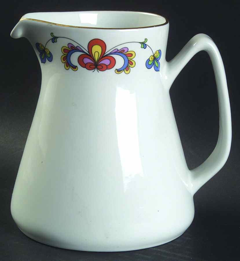 Farmer's Rose (Rim, Gold Trim) 32 Oz Pitcher by Porsgrund-1