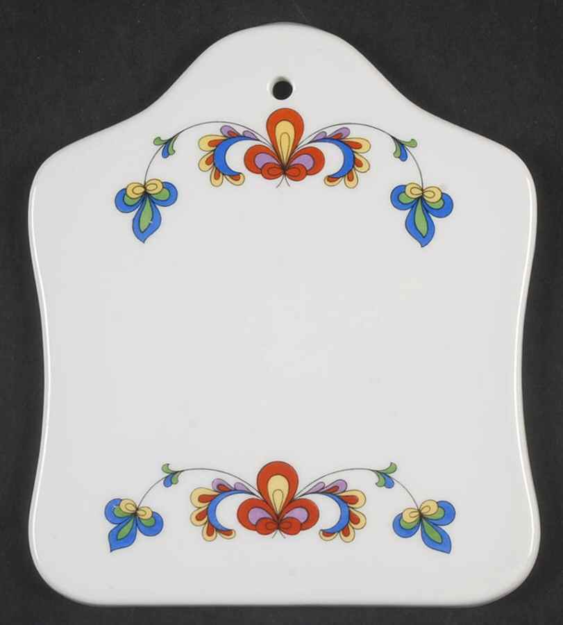 Farmer's Rose (Rim, Gold Trim) Trivet by Porsgrund-1