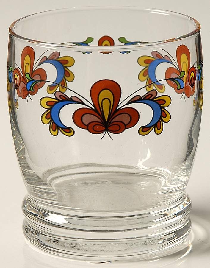 Farmer's Rose (Rim, Gold Trim) Glassware Juice by Porsgrund-1