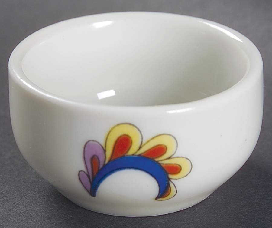 Farmer's Rose (Rim, Gold Trim) Toy Open Sugar by Porsgrund-1