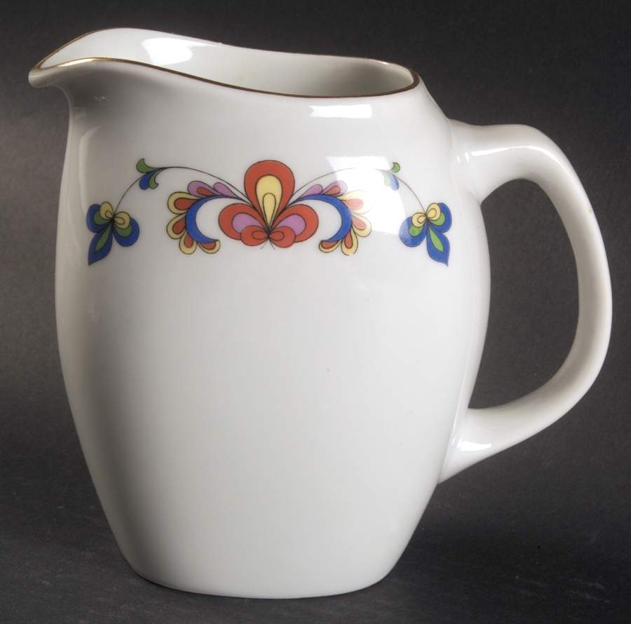 Farmer's Rose (Rim, Gold Trim) 24 Oz Pitcher by Porsgrund-1