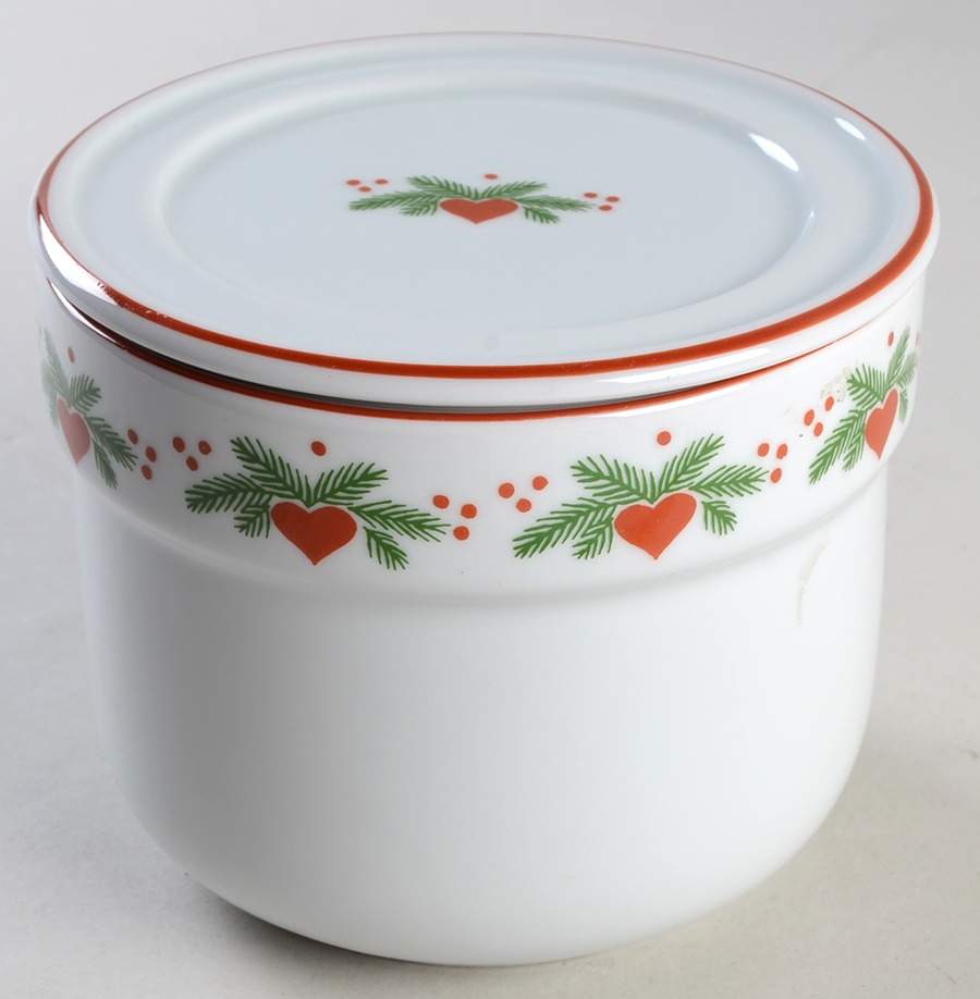 Hearts & Pines (Multisided) Storage Jar & Lid by Porsgrund-1