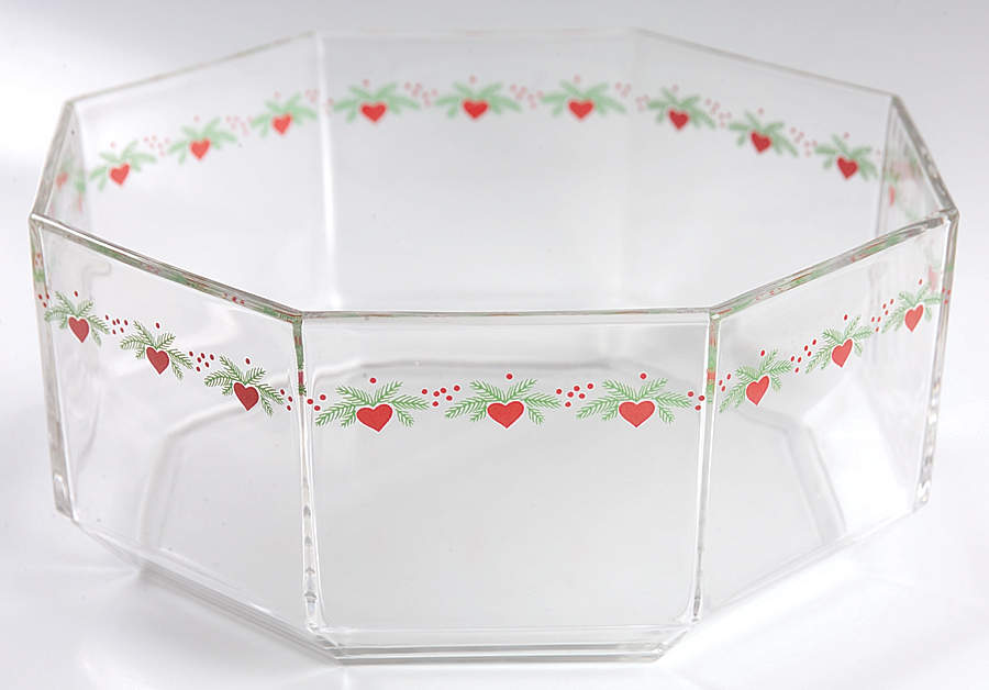Hearts & Pines (Multisided) 9" Glassware Salad Bowl by Porsgrund-1