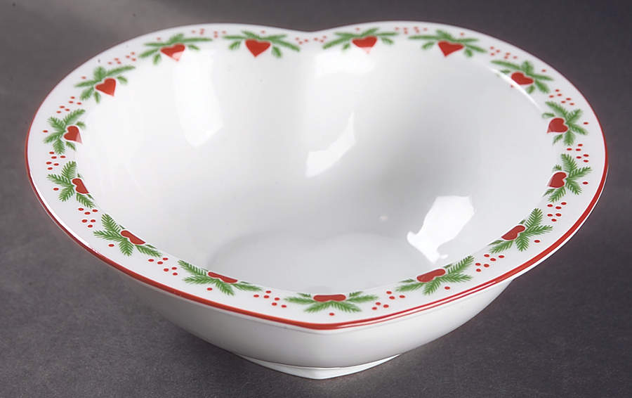 Hearts & Pines (Multisided) 6" Heart Shaped Bowl by Porsgrund-1