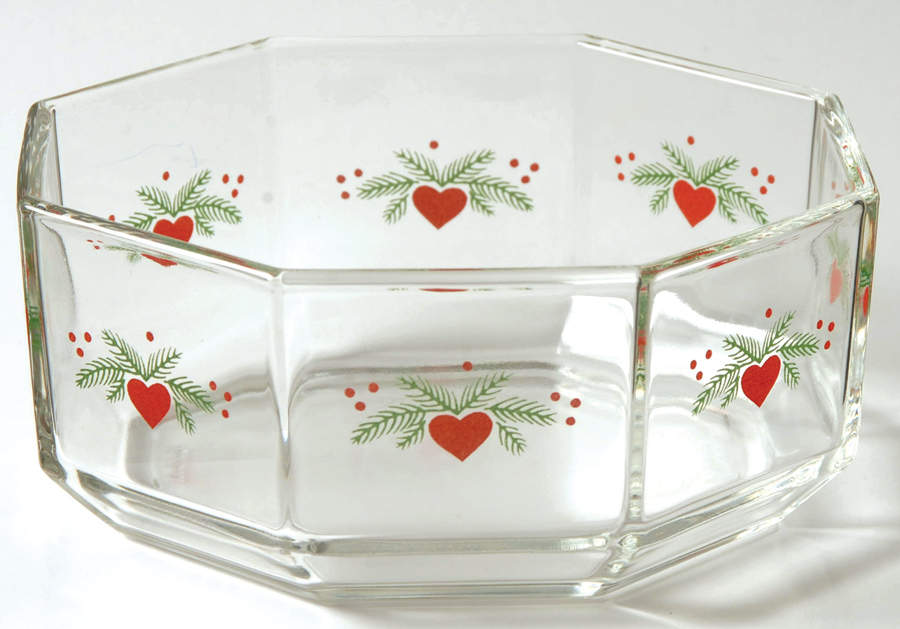 Hearts & Pines (Multisided) Glassware Fruit Bowl by Porsgrund-1
