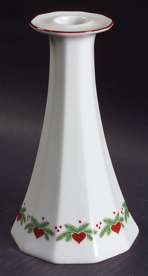 Hearts & Pines (Multisided) 6" Candlestick by Porsgrund-1