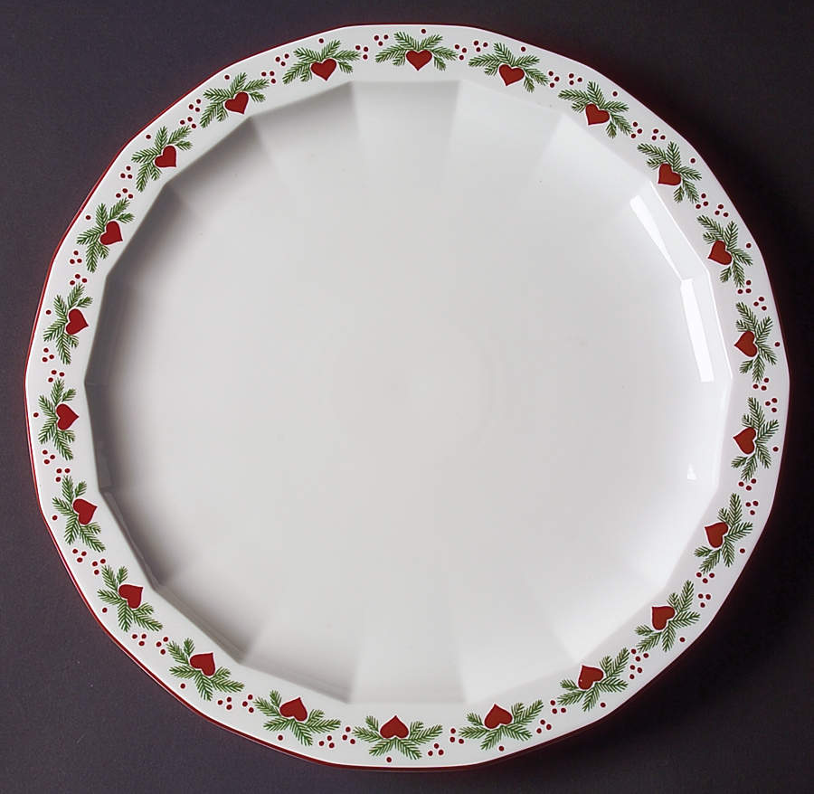 Hearts & Pines (Multisided) 12" Chop Plate (Round Platter) by Porsgrund-1