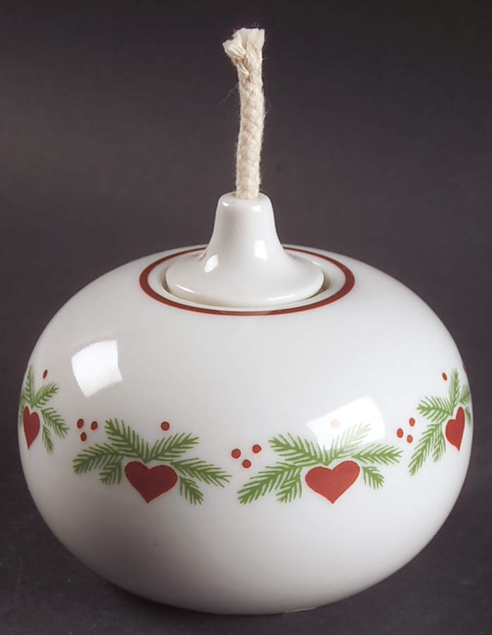 Hearts & Pines (Multisided) 1 Wick Candle Bowl & Lid by Porsgrund-1