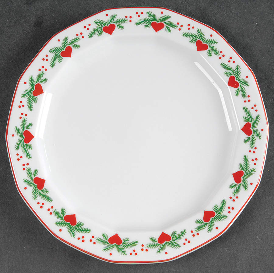 Hearts & Pines (Multisided) Bread & Butter Plate by Porsgrund-1