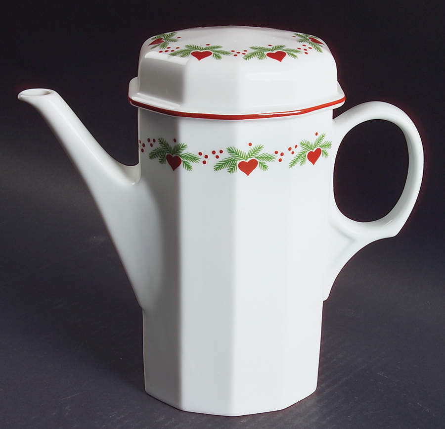 Hearts & Pines (Multisided) Oval Coffee Pot & Lid by Porsgrund-1
