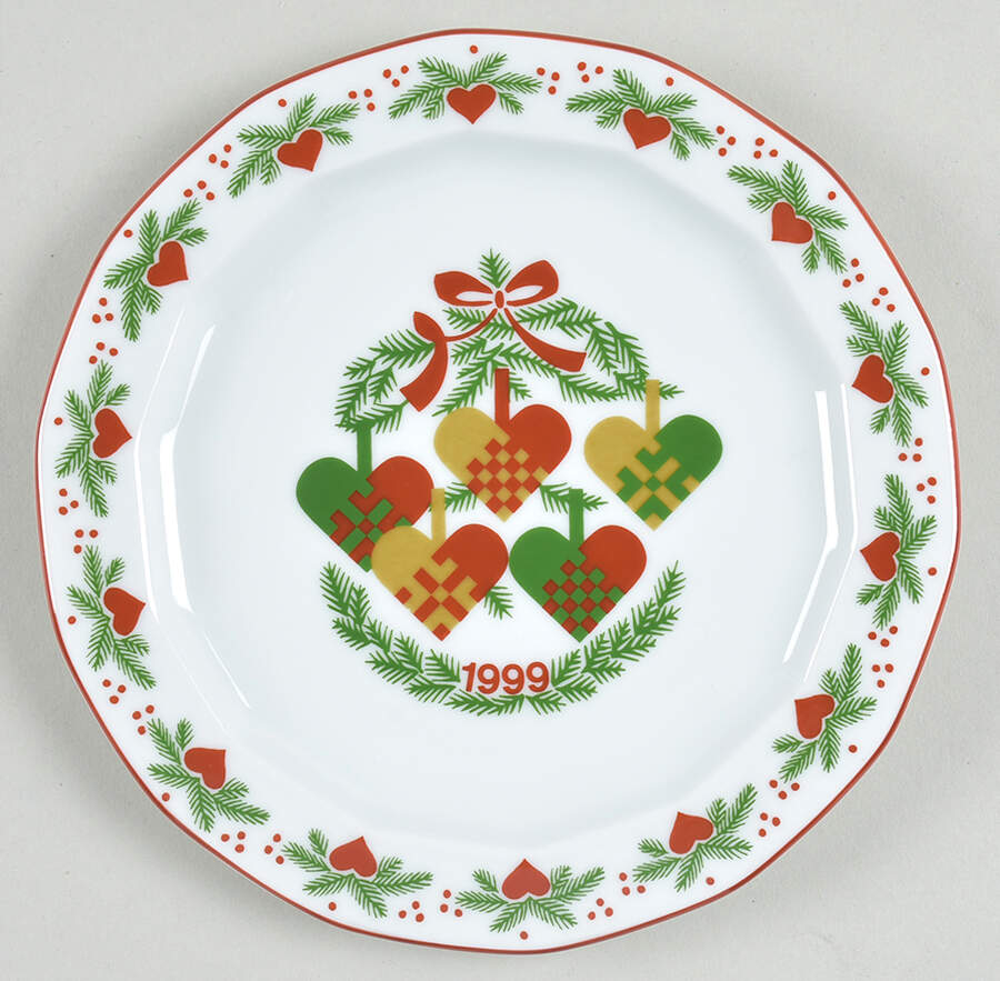 Hearts & Pines (Multisided) 1999 Collector Plate by Porsgrund-1