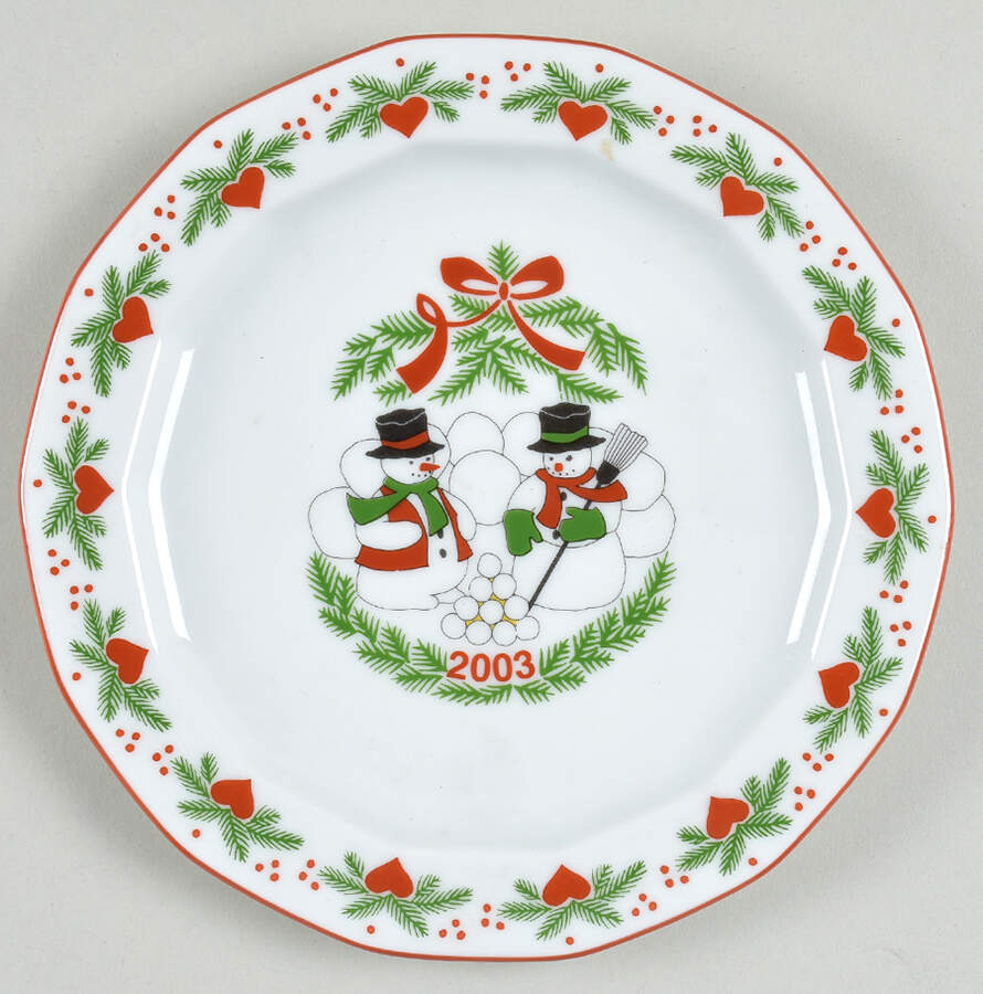 Hearts & Pines (Multisided) 2003 Collector Plate by Porsgrund-1