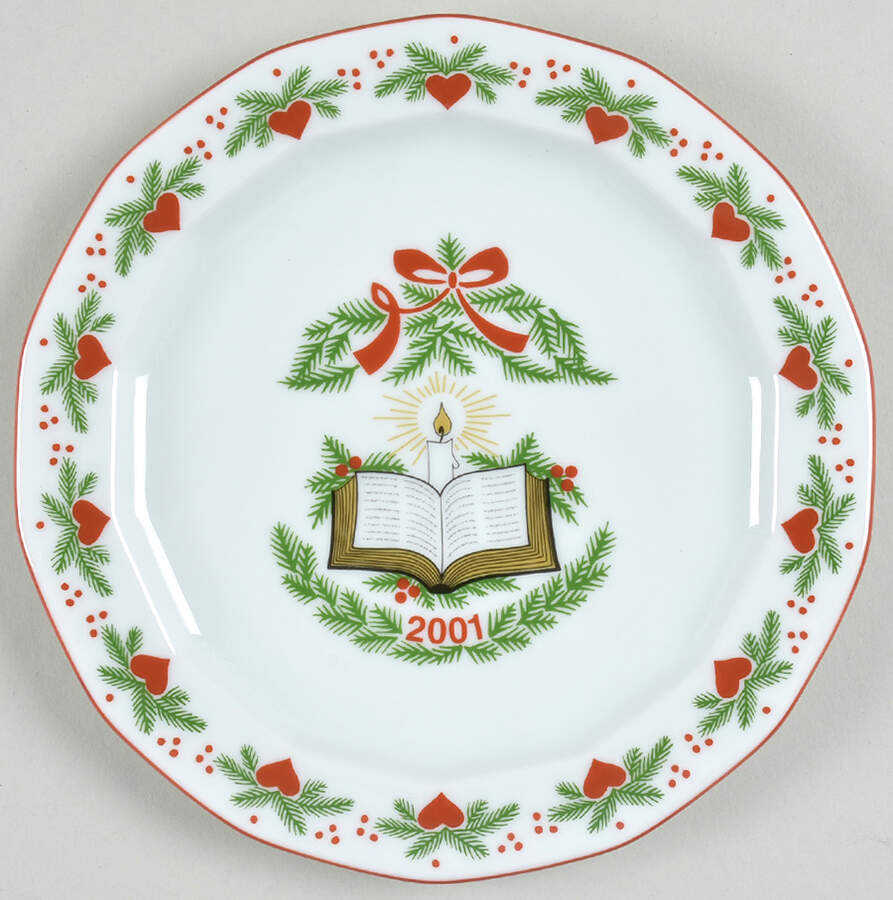 Hearts & Pines (Multisided) 2001 Collector Plate by Porsgrund-1