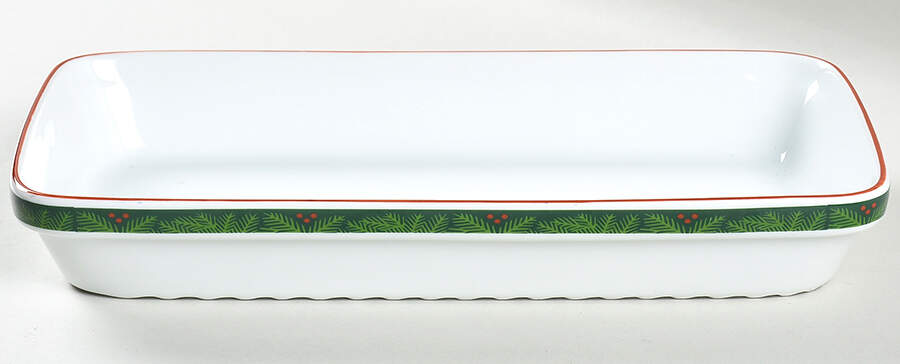 Hearts & Pines (Multisided) 12" Rectangular Baker by Porsgrund-1