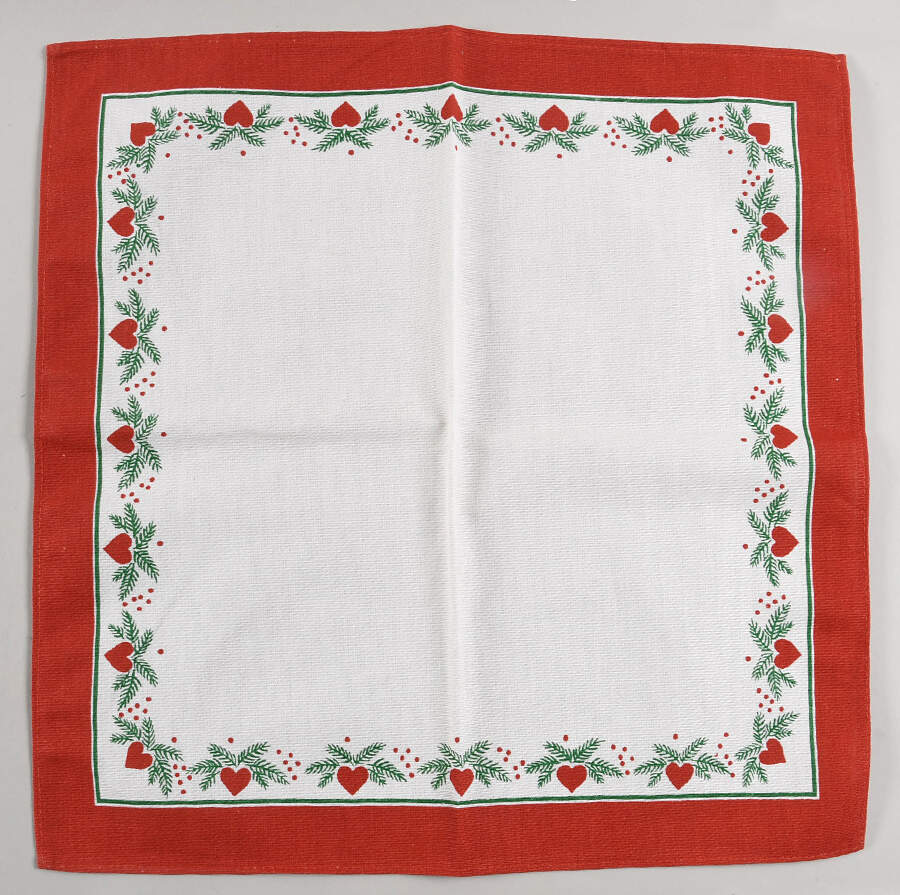 Hearts & Pines (Multisided) Cloth Napkin by Porsgrund-1