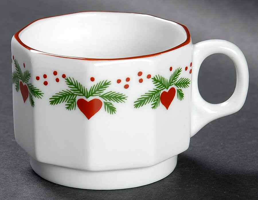 Hearts & Pines (Multisided) Flat Demitasse Cup by Porsgrund-1
