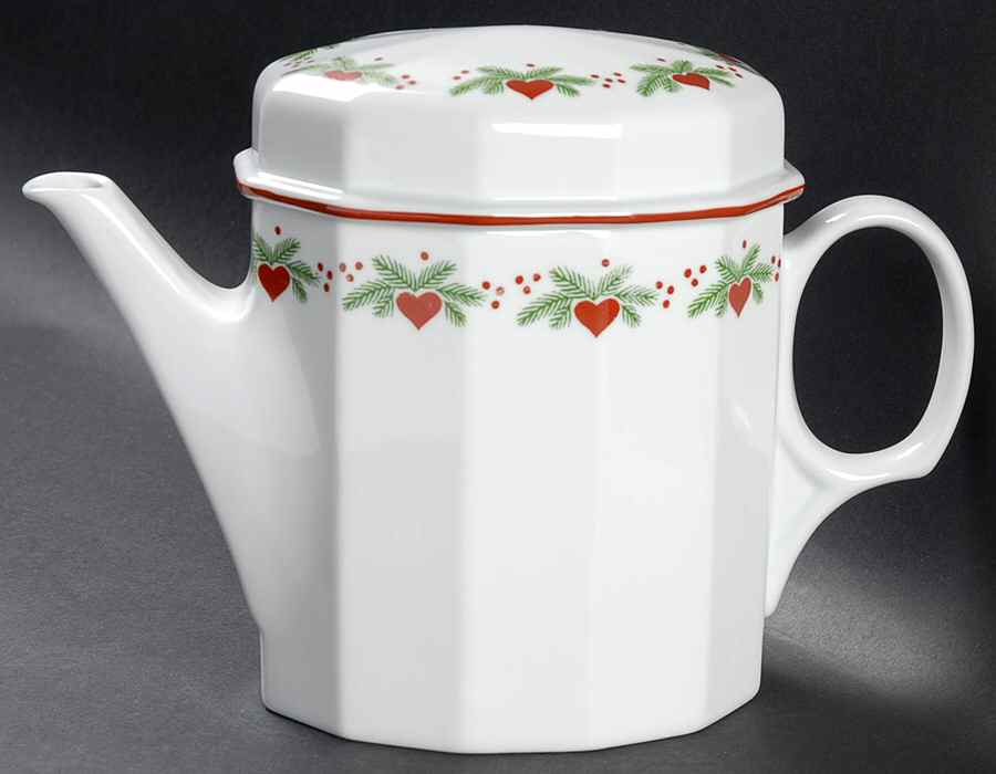 Hearts & Pines (Multisided) Teapot & Lid by Porsgrund-1