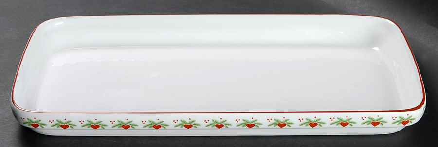 Hearts & Pines (Multisided) 12" Rectangular Baker by Porsgrund-1