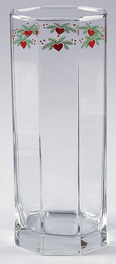 Hearts & Pines (Multisided) 8" Glassware Vase by Porsgrund-1