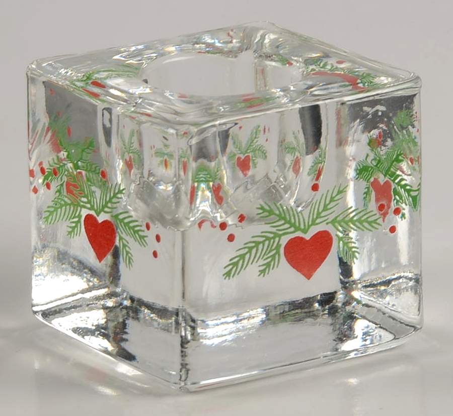 Hearts & Pines (Multisided) Glassware Candlestick by Porsgrund-1