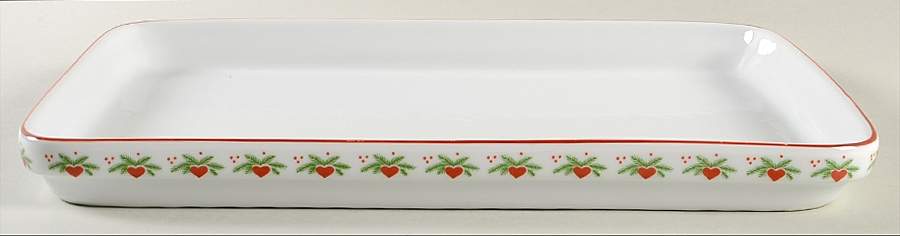 Hearts & Pines (Multisided) 12" Rectangular Baker by Porsgrund-1