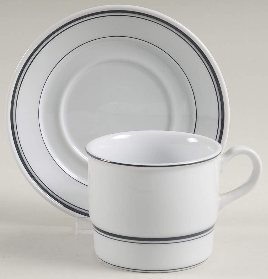Kontut Flat Cup & Saucer Set by Porsgrund-1