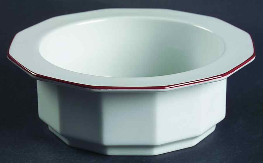 Octavia Red Rim Cereal Bowl by Porsgrund-1