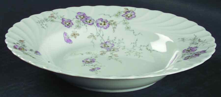 Pansy Rim Soup Bowl by Porsgrund-1