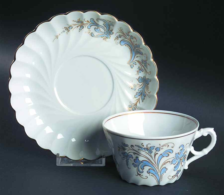Seljord Flat Cup & Saucer Set by Porsgrund-1