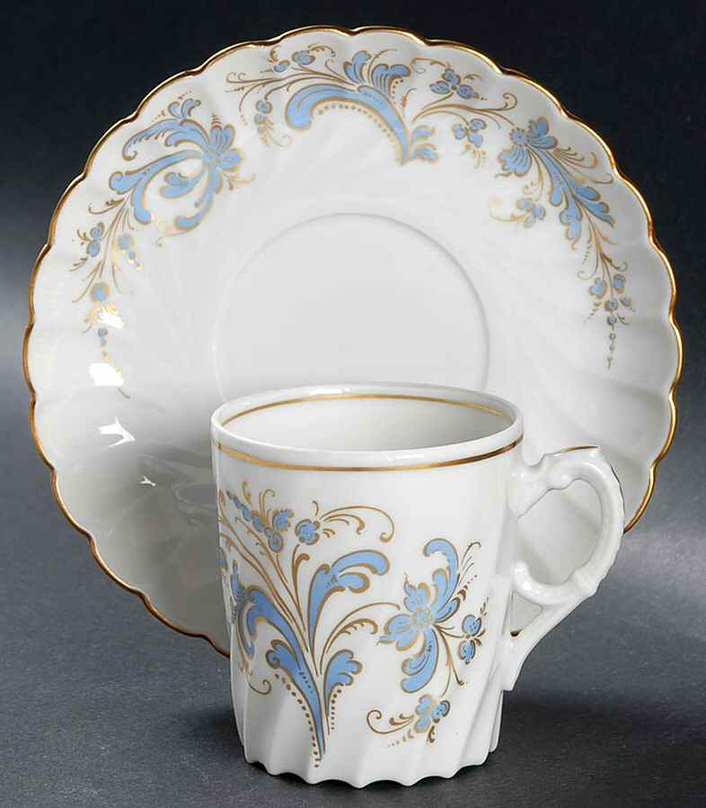 Seljord Flat Demitasse Cup & Saucer Set by Porsgrund-1