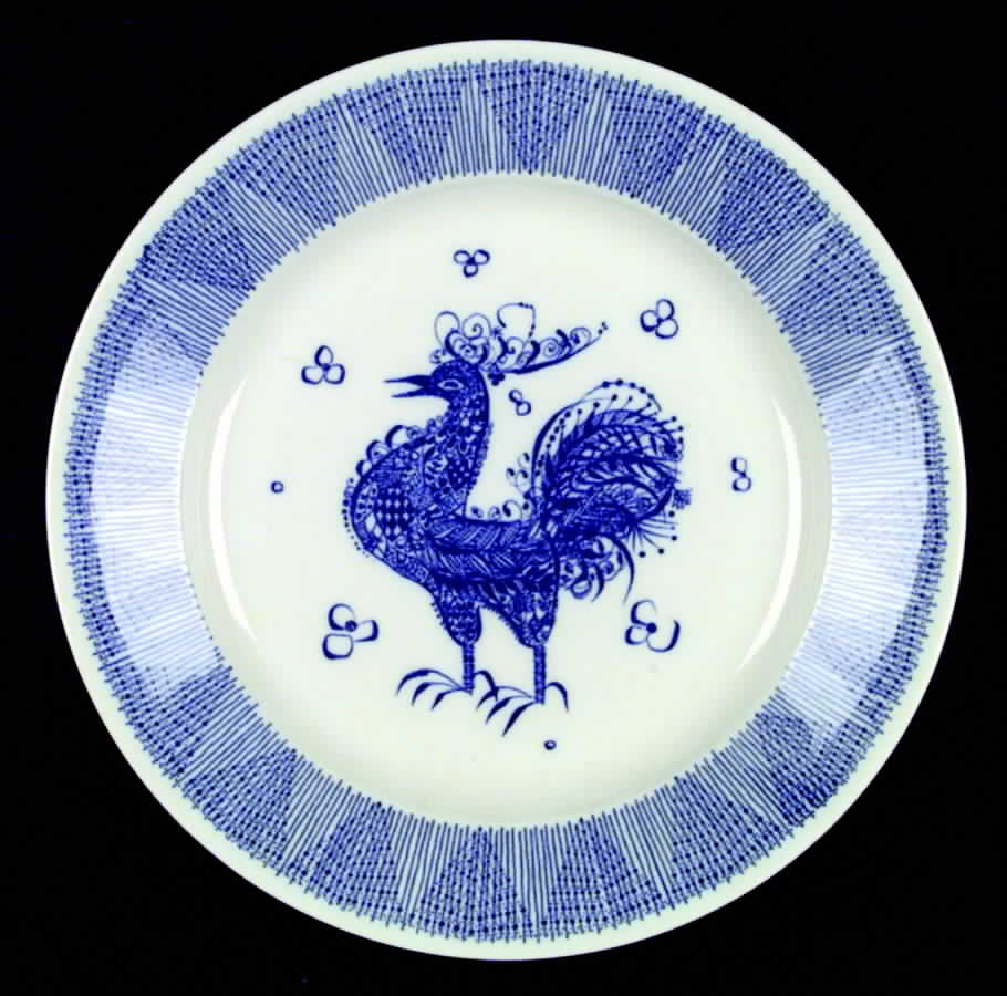 Rooster Chop Plate (Round Platter) by Porsgrund-1