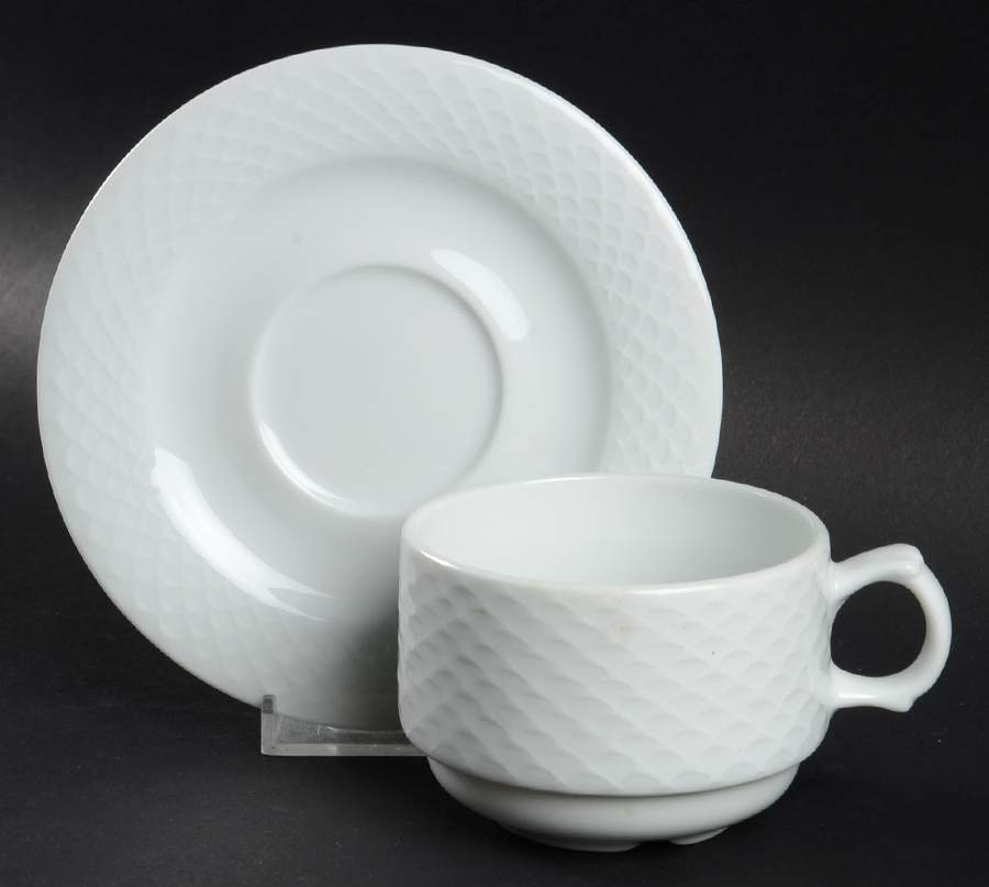 Fasett Flat Cup & Saucer Set by Porsgrund-1
