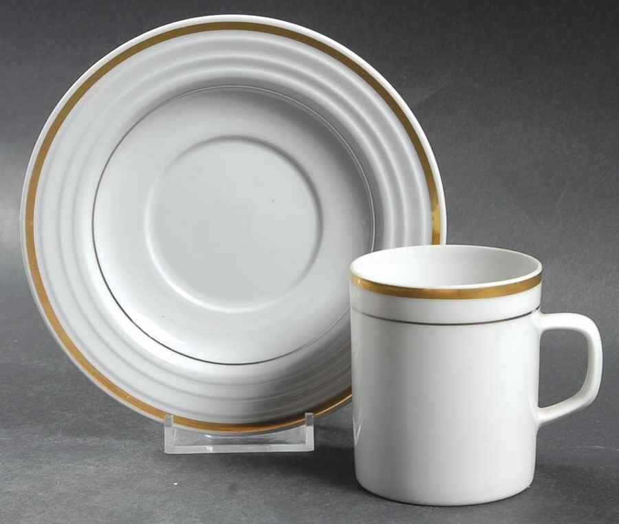 Saturn Comet Flat Demitasse Cup & Saucer Set by Porsgrund-1