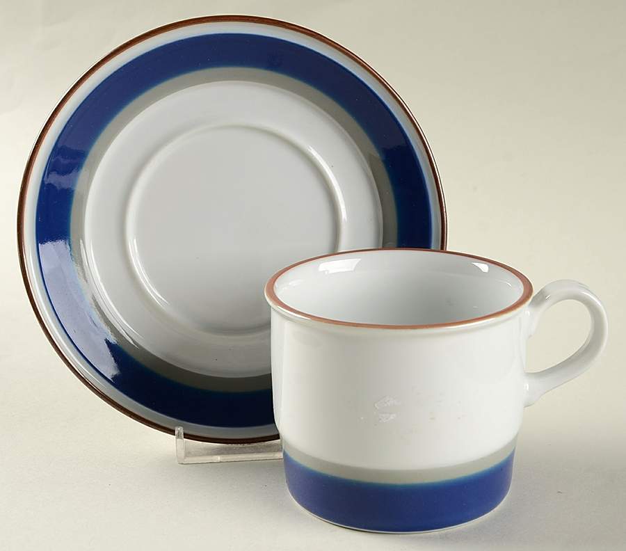 Saga Flat Cup & Saucer Set by Porsgrund-1