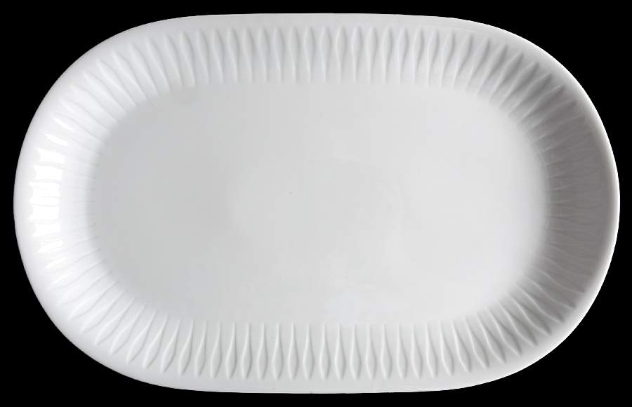 Spire White 16" Oval Serving Platter by Porsgrund-1