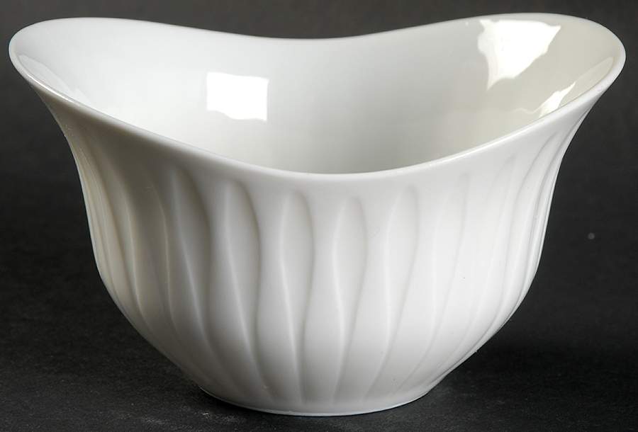 Spire White Open Sugar Bowl by Porsgrund-1