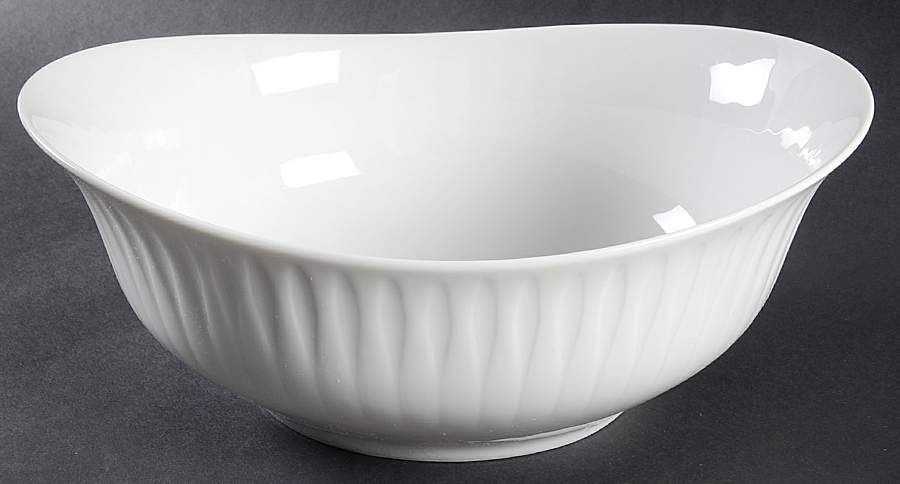 Spire White 9" Oval Vegetable Bowl by Porsgrund-1