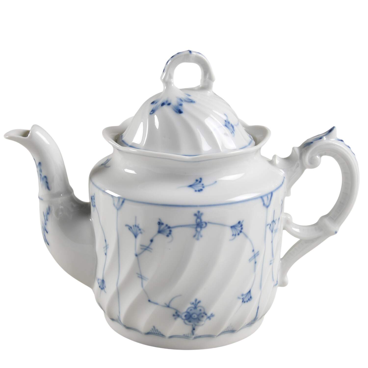 Straw (Swirled) Teapot & Lid by Porsgrund-1