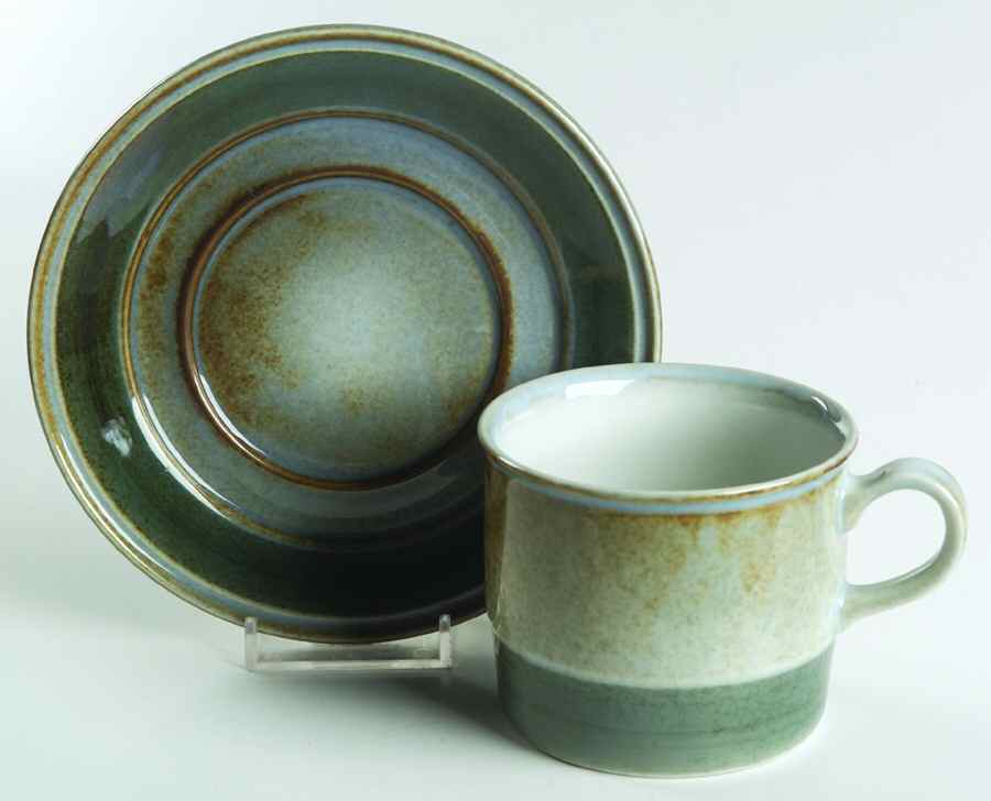 Tundra Flat Cup & Saucer Set by Porsgrund-1